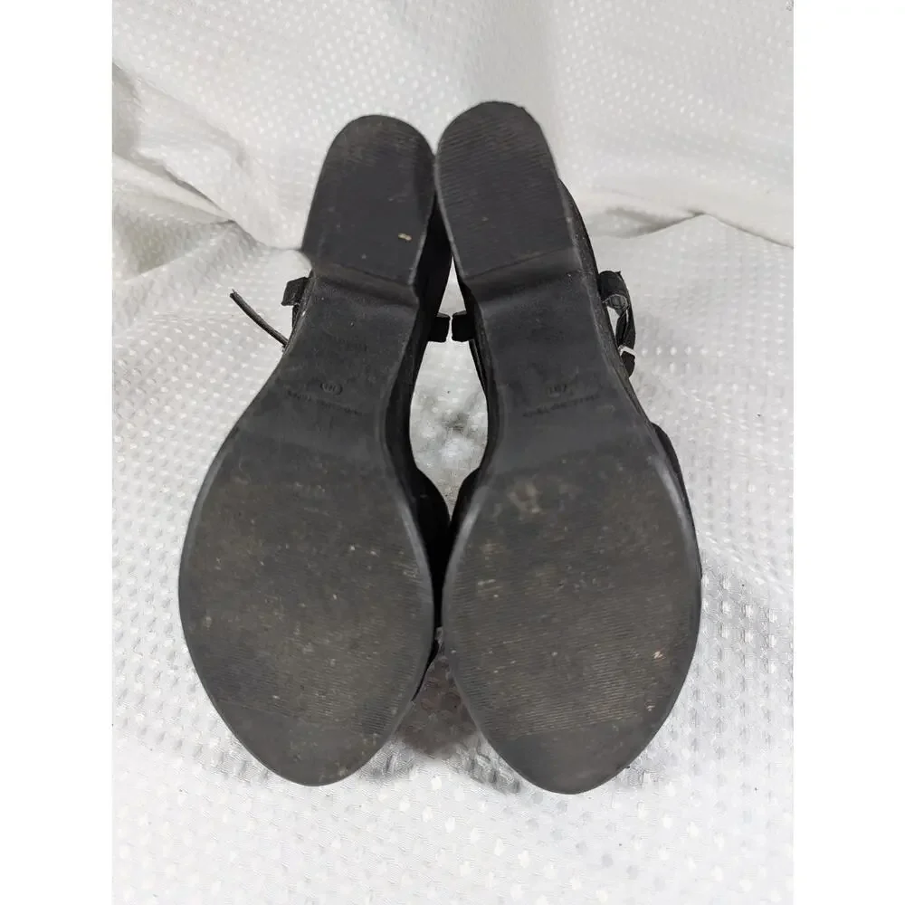 NWOT-1 SHOW! AMERICAN RAG! BLACK SUEDE MICROFIBER SUPER CHUNKY HEELS! SZ 10M